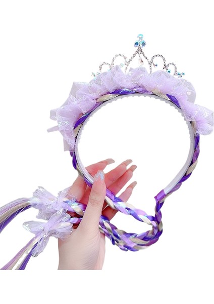 Peruk Örgü Fiyonk Çocuk Saç Bantları Saç Aksesuarları (Yurt Dışından)