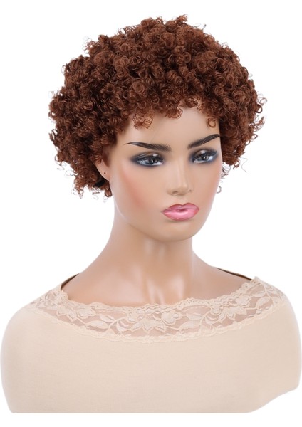 Kimyasal Elyaf Kısa Kıvırcık Saç Peruk Küçük Kıvırcık Kaık (Yurt Dışından)