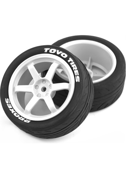 Adet 1/10 Rc Yarış Arabası Lastikleri Yol Touring Drift Araba Lastiği Tekerlek Tamiya TT01 TT02 TA06 Xv-01 Ptg-2, Siyah (Yurt Dışından) fırsatları
