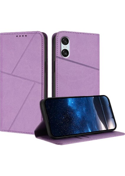 Kart Yuvaları ve Kickstand Anti-Parmak Izi ile Xperia 10 Vı Için Kılıf (Yurt Dışından)