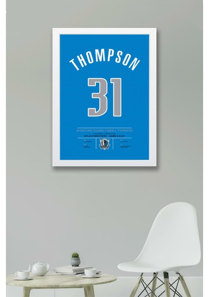 Klay Thompson Forma Çerçeveli Tablo - Nba Dallas Mavericks Jersey fiyatları