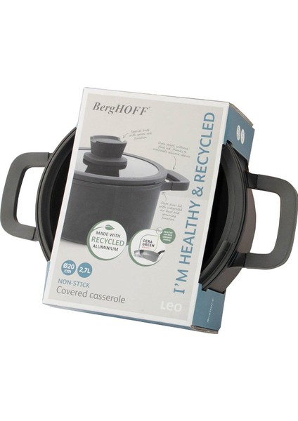 Leo Stone Yapışmaz Kapaklı Alüminyum Döküm Tencere 20 cm -3950592 fiyatları