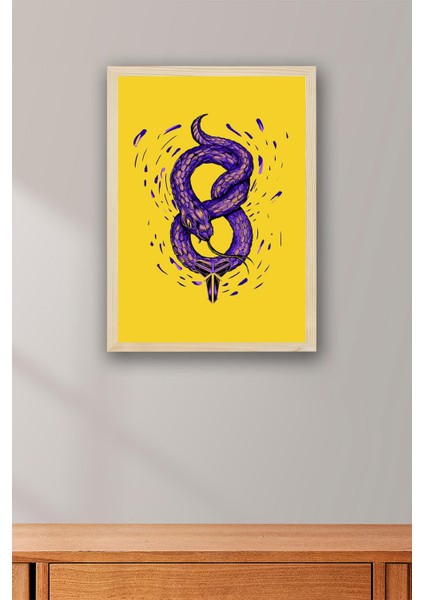 Kobe Bryant 8 Balck Mamba Çerçeveli Tablo - Basketbol Nba Posteri Tablo fiyatları