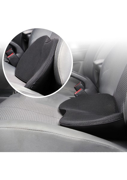 Lovercar Araba Koltuğu Bel Destek Minderi Hafızalı Köpük Nefes Alabilir Mini Koltuk Minderi-Siyah (Yurt Dışından)