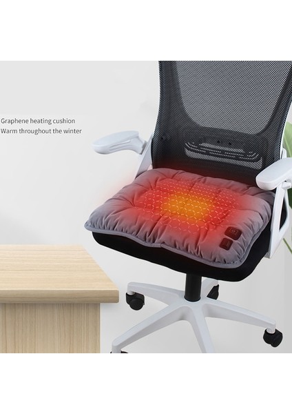 45 x 45 x 8cm Isıtmalı Minder Araba Kadife Koltuk Minderi Araba Koltuğu Örtüsü Mat USB Isıtmalı Koltuk Pedi-Gri (Yurt Dışından) fiyatları