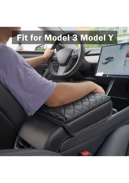 TS000658 Model 3/y 2017-2022 Pu Deri Araba Kol Dayama Kılıfı Orta Konsol Kol Dayama Kutusu Koruyucu Kapak Pedi (Yurt Dışından) modelleri