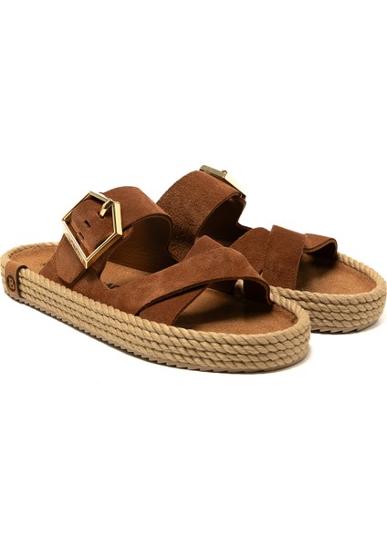 SEV12-00022 Bohonomad Sevilla Kadın Terlik Taba modelleri