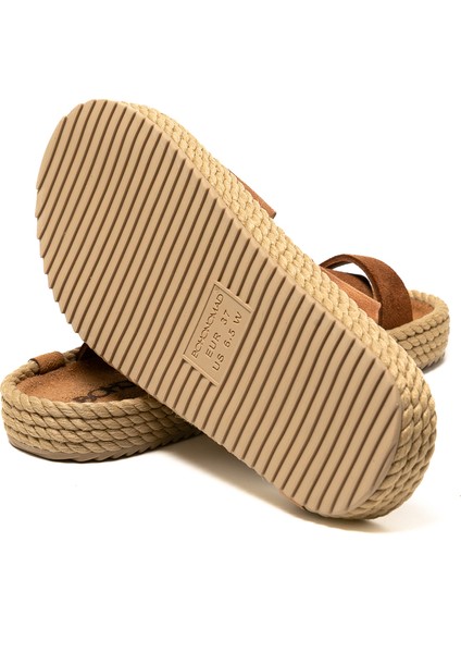 SEV12-00022 Bohonomad Sevilla Kadın Terlik Taba