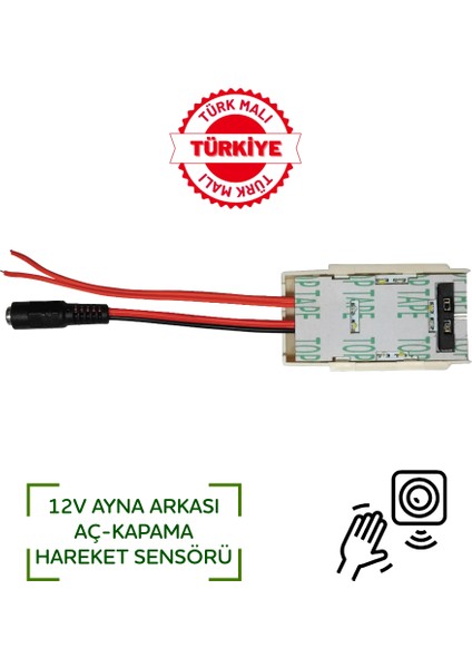 Ayna Arkası Işık Aç-Kapa 12V Hareket Sensörü