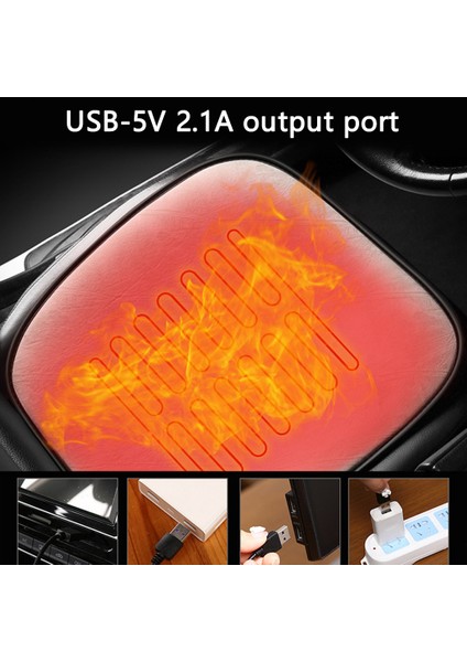 Araba Için USB Isıtma Pedi 3 Sıcaklık Araba Koltuğu Kılıfı Minderi-Bej (Yurt Dışından) modelleri