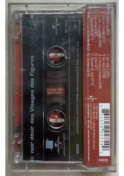 Noir Desir Des Visages Des Figures Kaset (Orijinal Dönem Baskı Kaset)
