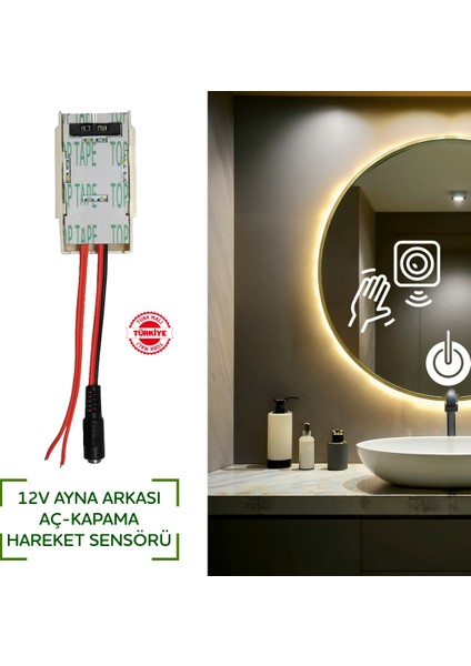 Ayna Arkası Işık Aç-Kapa 12V Hareket Sensörü fırsatları