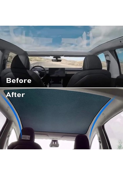Model Y Için 2 Takım Araba Cam Tavan Güneşliği Anti Uv Işık Güneşliği-Siyah (Yurt Dışından) modelleri