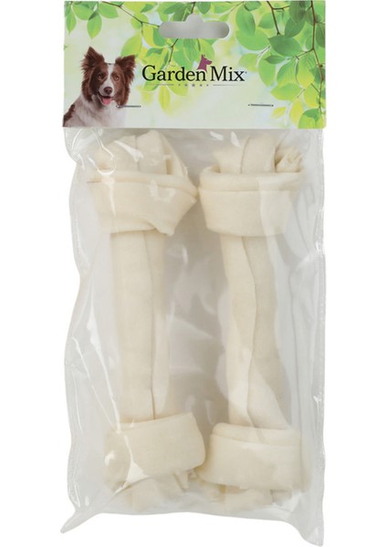 Gardenmıx Beyaz Düğümlü Derı Kemık 7-7,5” – 2'lı Sptgl