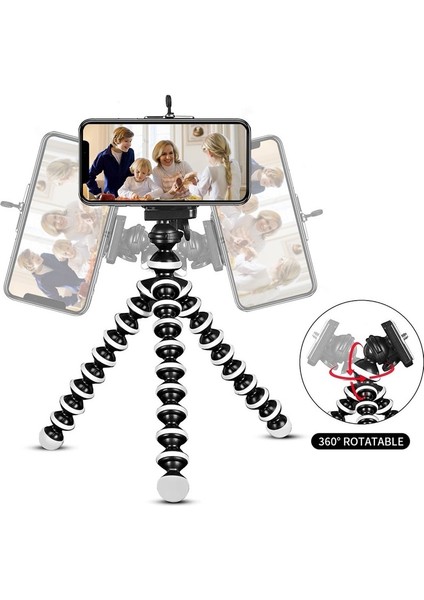 WK033-2 Mini Ahtapot Tripod Tutucu Akıllı Telefon Spor Kamera Klipsli Standı Cep Telefonu Tripod Dslr Kameralar Için Gorillapod Gopro iPhone (Yurt Dışından)