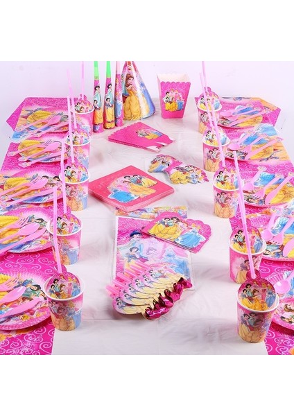 Prenses Damga Disney Prenses Tema Tek Kullanımlık Sofra Kız Doğum Günü Partisi Dekorasyon Kağıdı Tabaklar Bardak Afiş Çocuklar Bebek Duş Iyilik Seti (Yurt Dışından) indirimleri