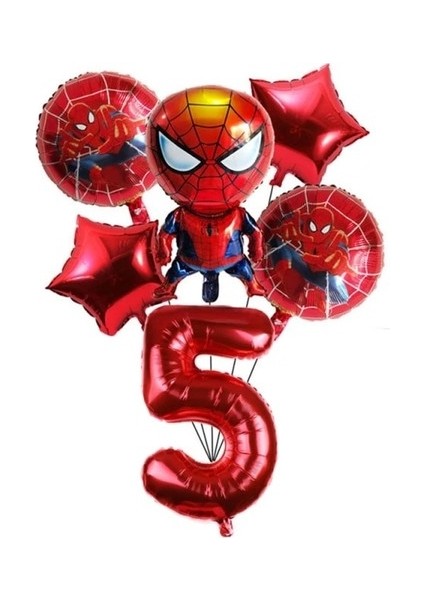 Balon 6pcs4 Örümcek Adam Doğum Günü Partisi Süslemeleri Tabaklar, Peçeteler, Kağıt Bardaklar, Örümcek Adam Masa Örtüsü, Afiş Süper Kahraman Doğum Günü Partisi Malzemeleri (Yurt Dışından)
