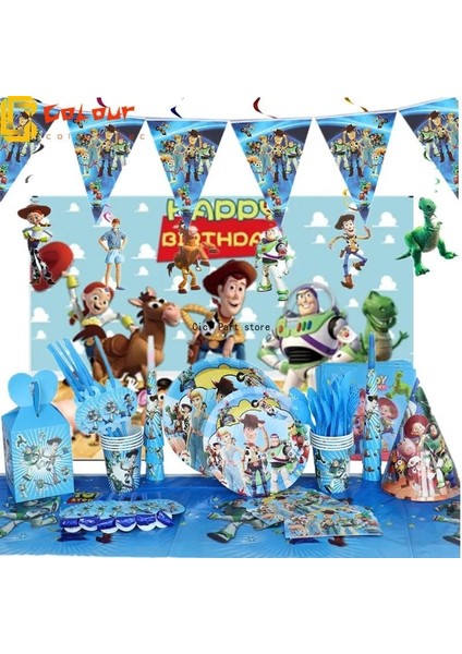 5 Adet Oyuncak Hikayesi Tema Doğum Günü Partisi Balon Buzz Lightyear ve Woody Tek Kullanımlık Sofra Çocuk Parti Banner Dekor Peçete Bardak Malzemeleri (Yurt Dışından) modelleri