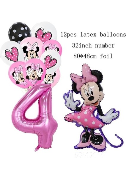 1 Takım G Minnie Mouse Doğum Günü Partisi Malzemeleri Tek Kullanımlık Sofra Minnie Fincan Plaka Balon Bebek Banyo Doğum Günü Partisi Dekorasyon (Yurt Dışından)