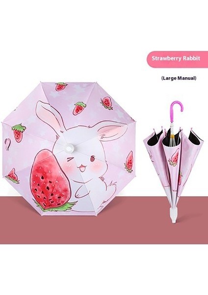 Çocuk Şemsiyesi Büyük Karikatür Sevimli Tavşan Şemsiye Seti Vinil Güneş Kremi Yağmur Güvenliği Ilkokul Öğrencileri Şemsiye (Yurt Dışından)