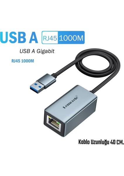 1000-Mbps RJ45 Ethernet Dönüştürücü Adaptör Usb 3.0 Ce Lisanslı Metal Sağlam Gigabit 1000Mbps RJ45 Ethernet Dönüştürücü Adaptör modelleri