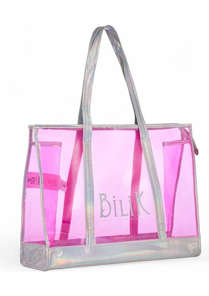 Şeffaf Pembe Kadın Plaj Çantası Beach First fiyatları