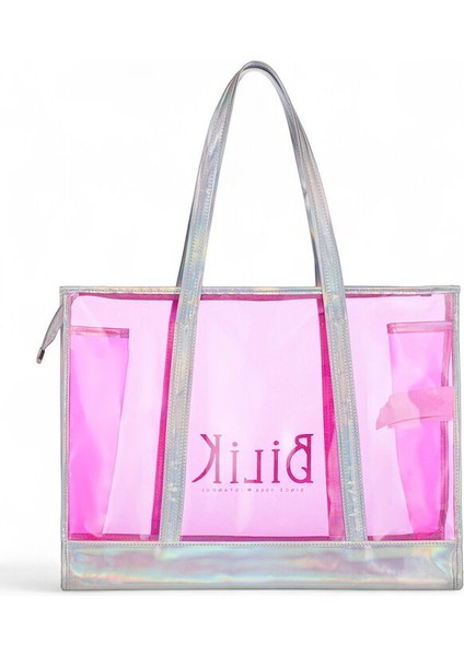 Şeffaf Pembe Kadın Plaj Çantası Beach First modelleri