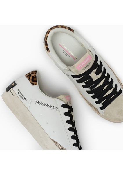 Kadın Sneaker ( Günlük) 27000PP6.10 Crime London Dıstressed C08L White