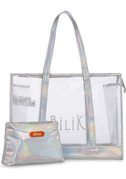 Şeffaf Lame Kadın Plaj Çantası Beach First fırsatları