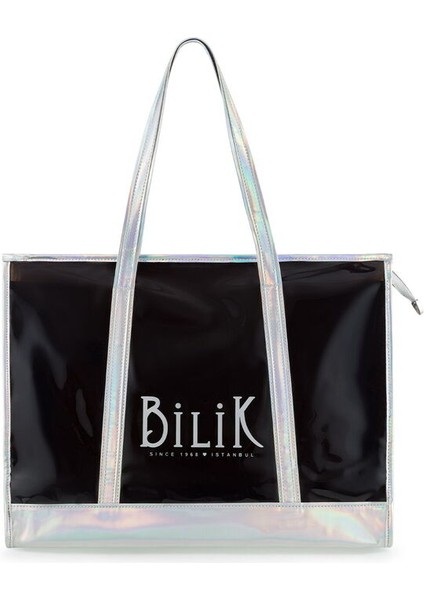 Şeffaf Siyah Kadın Plaj Çantası Beach First