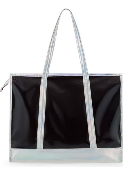 Şeffaf Siyah Kadın Plaj Çantası Beach First modelleri