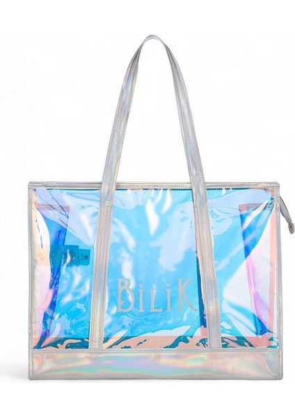 Şeffaf Çok Renkli Kadın Plaj Çantası Beach First