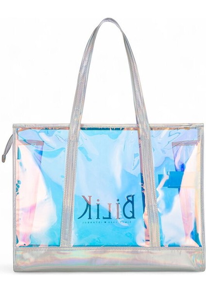 Şeffaf Çok Renkli Kadın Plaj Çantası Beach First modelleri