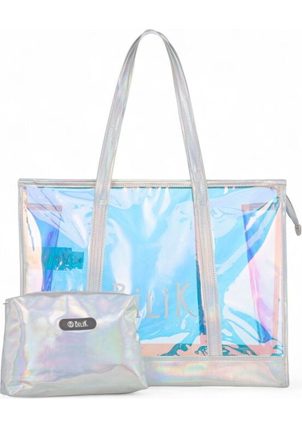 Şeffaf Çok Renkli Kadın Plaj Çantası Beach First fırsatları