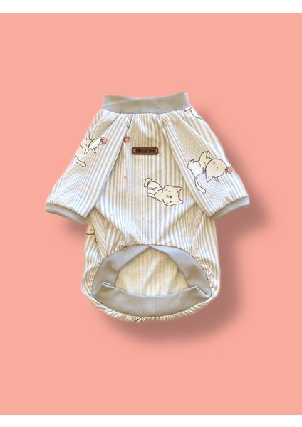 Kedi Desenli Köpek T-Shirt