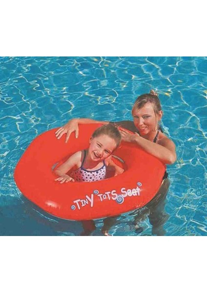 70 cm Kırmızı Baby Float Oturaklı Kalın Kumaş Simit