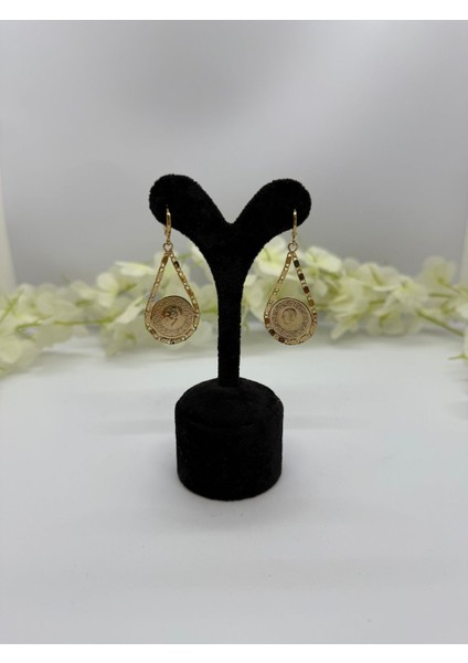 22 Ayar Altın Kaplama Arpa Tuğralı Set LVD509
