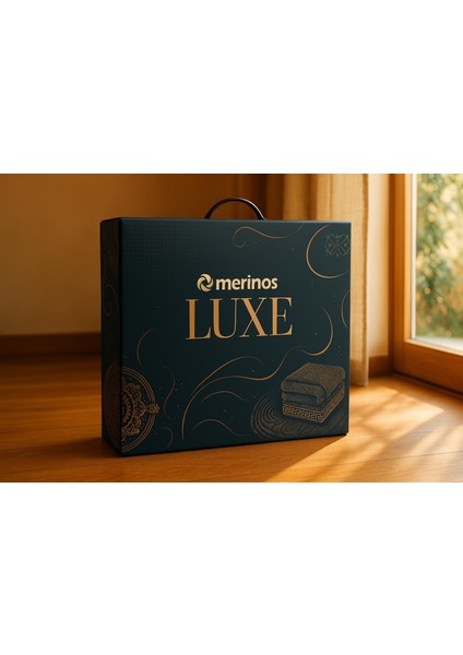 Luxe 3 Parça Çift Kişilik Yatak Örtüsü Seti Kutulu 230X250 Kareli Bej fırsatları