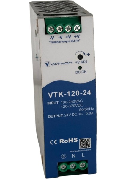 VTK-120-24 (24VDC - 5A Monofaze Güç Kaynagi)