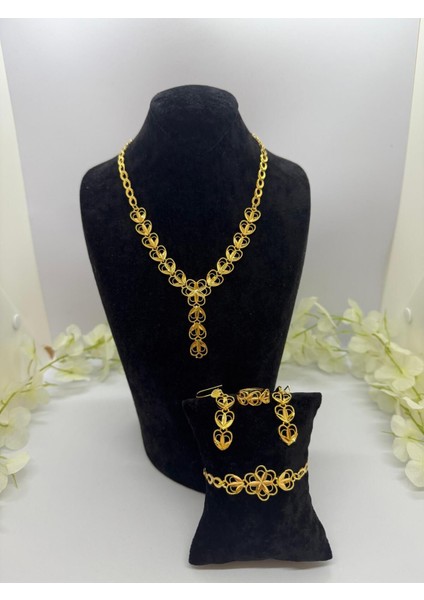 22 Ayar Altın Kaplama Sultan Zerafeti Set LVD645