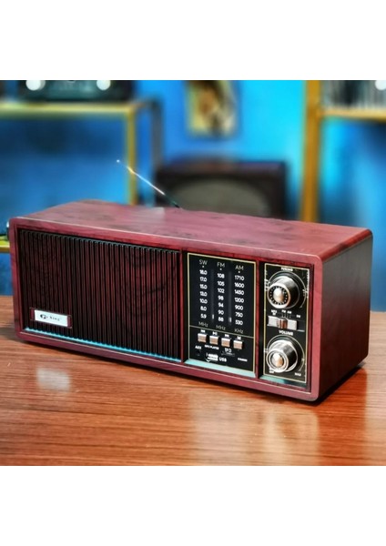Midi Boy Retro Tasarımlı Bluetooth Radyo – Am/fm/sw, Usb/tf Kart Girişi, Aux, Ac Güç, Şarjlı Pil Desteği, Taşınabilir Çok Fonksiyonlu Hoparlör J13BT (J13BT - Bordo)