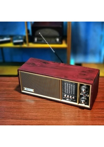 Midi Boy Retro Tasarımlı Bluetooth Radyo – Am/fm/sw, Usb/tf Kart Girişi, Aux, Ac Güç, Şarjlı Pil Desteği, Taşınabilir Çok Fonksiyonlu Hoparlör J13BT (J13BT - Bordo)