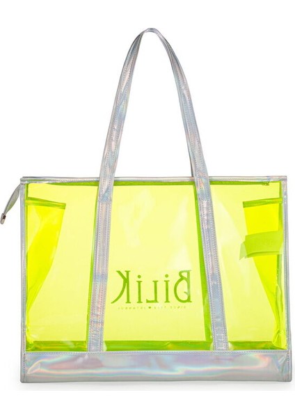Şeffaf Sarı Kadın Plaj Çantası Beach First modelleri