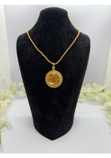 22 Ayar Altın Kaplama Osmanlı Tuğrası Kabartma Set LVD516