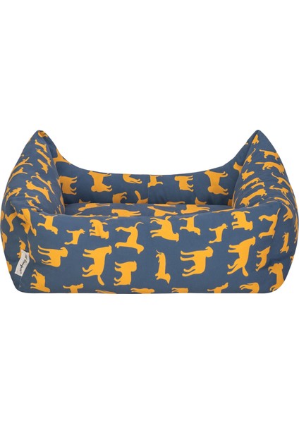 Uniform Lacivert-Sarı Kedi ve Köpek Yatağı S 50X60CM Sptgl