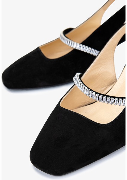 Kadın Hakiki Deri Siyah Süet Topuklu Ayakkabı 1027 254 Bn Ayk Y25 Sıyah Suet modelleri