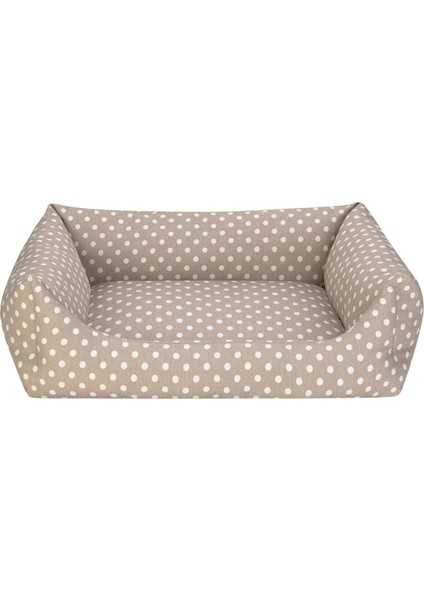 Uniform Bej Puyeli Köpek Yatağı M 60X70CM Sptgl