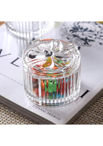 Fiyonk Model Kapaklı Cam Kutu Şekerlik Yuvarlak fiyatları