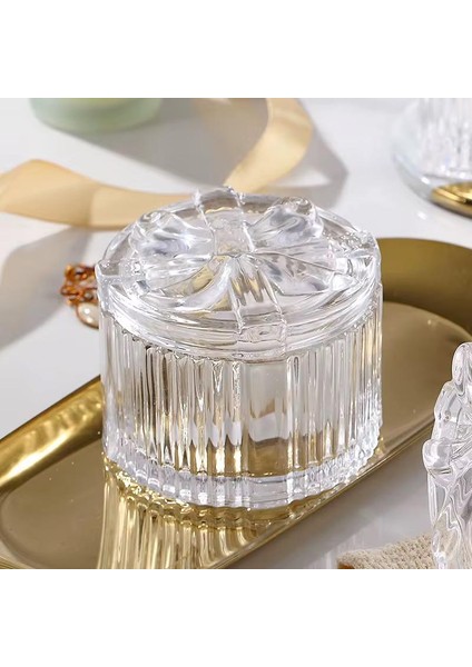 Fiyonk Model Kapaklı Cam Kutu Şekerlik Yuvarlak modelleri