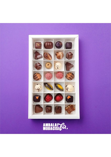 Chocolate Box ( 10 Adet ) 2020 Model 28 Gözlü Çikolata Kutusu ( 21X32X3,5 cm ) indirimleri